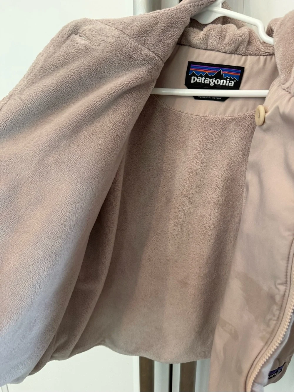 Patagonia Kids Quilted Hooded Puffer Jacket - Light Taupe Pink